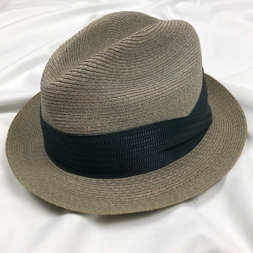 Vtg Milan Weave Fedora Hat